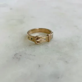 14K GOLD BELT RING   DIAMONDS