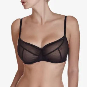 Ajour Long Black UW 3 Part Full Cup Bra BM183