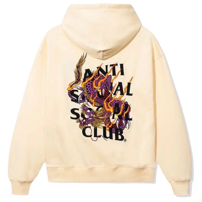 Anti Social Social Club Quivering Liquids Embroidered Hoodie (Ecru)