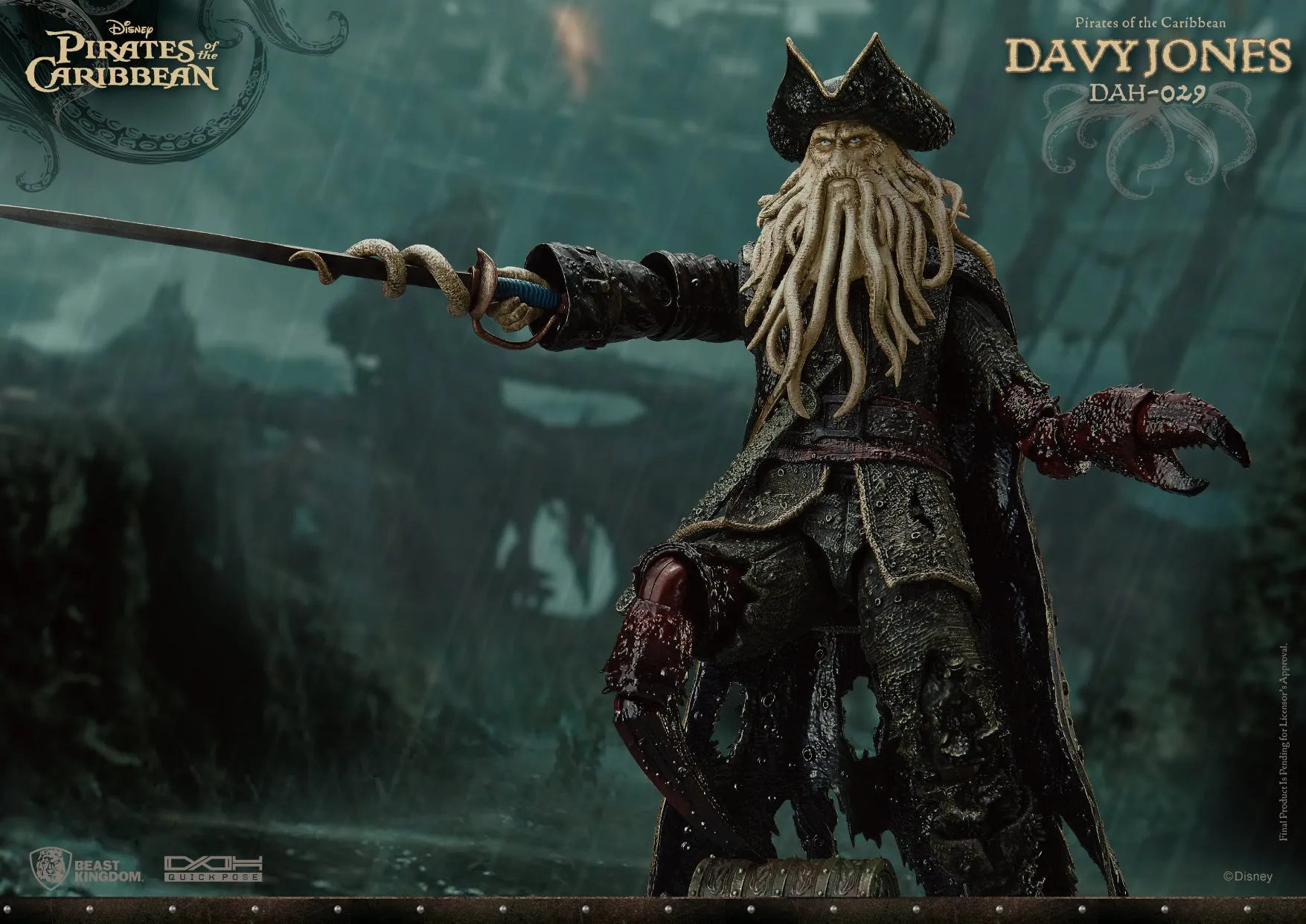 Beast Kingdom DAH-029 Disney Pirates of the Caribbean At World's End: Davy Jones Dynamic 8ction Heroes Action Figure