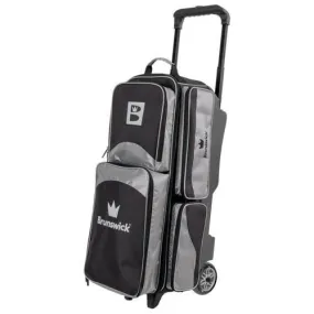 Brunswick Edge Triple Roller Silver Bowling Bag