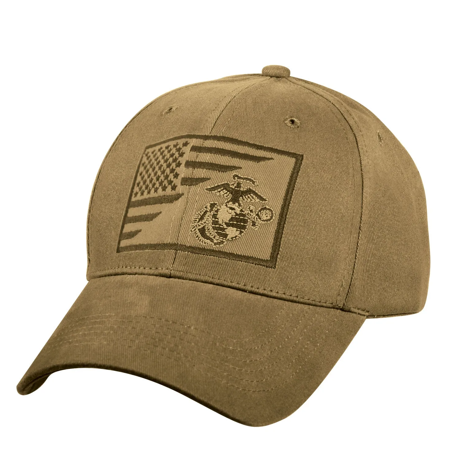 Cap, USMC Eagle, Globe and Anchor / US Flag Low Profile