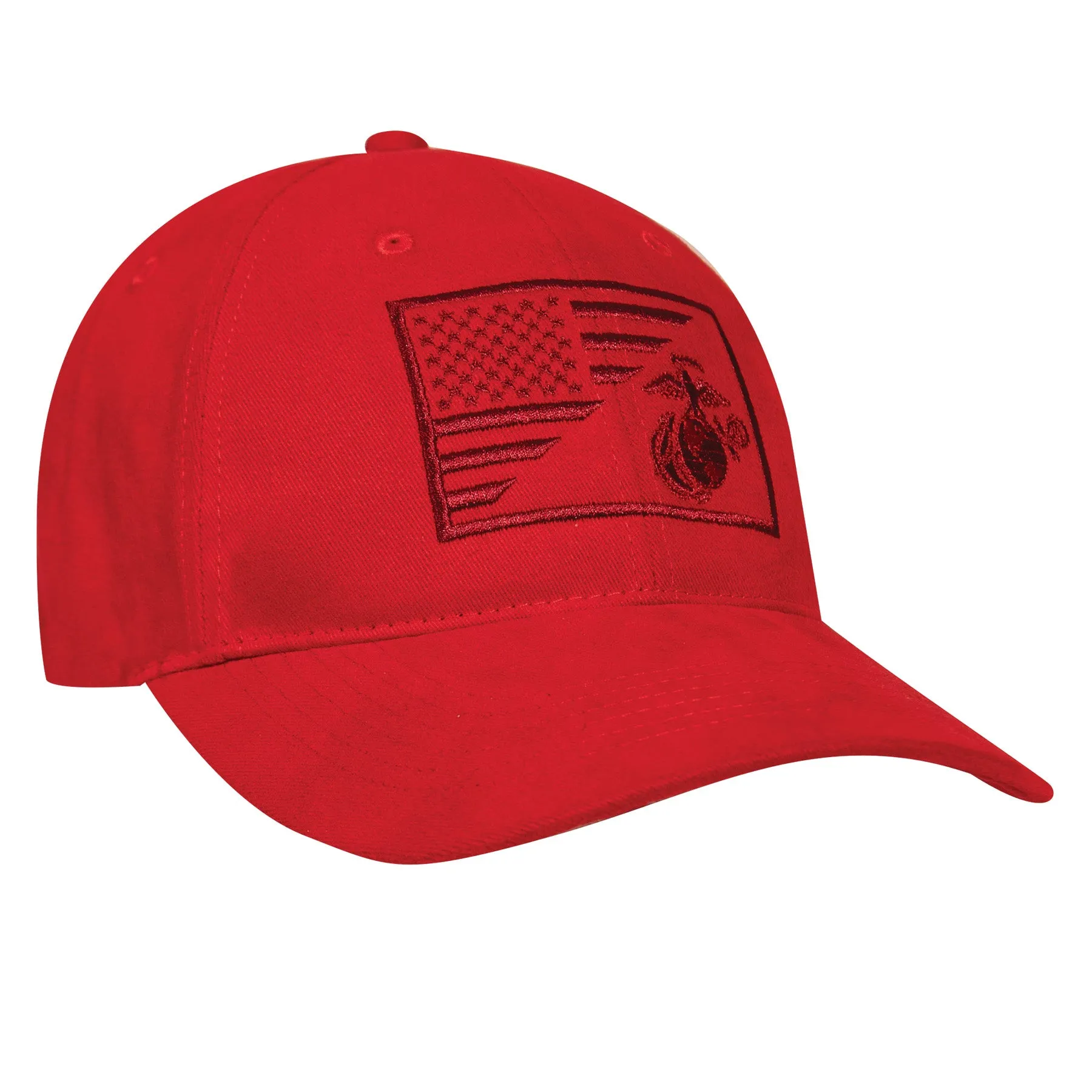 Cap, USMC Eagle, Globe and Anchor / US Flag Low Profile