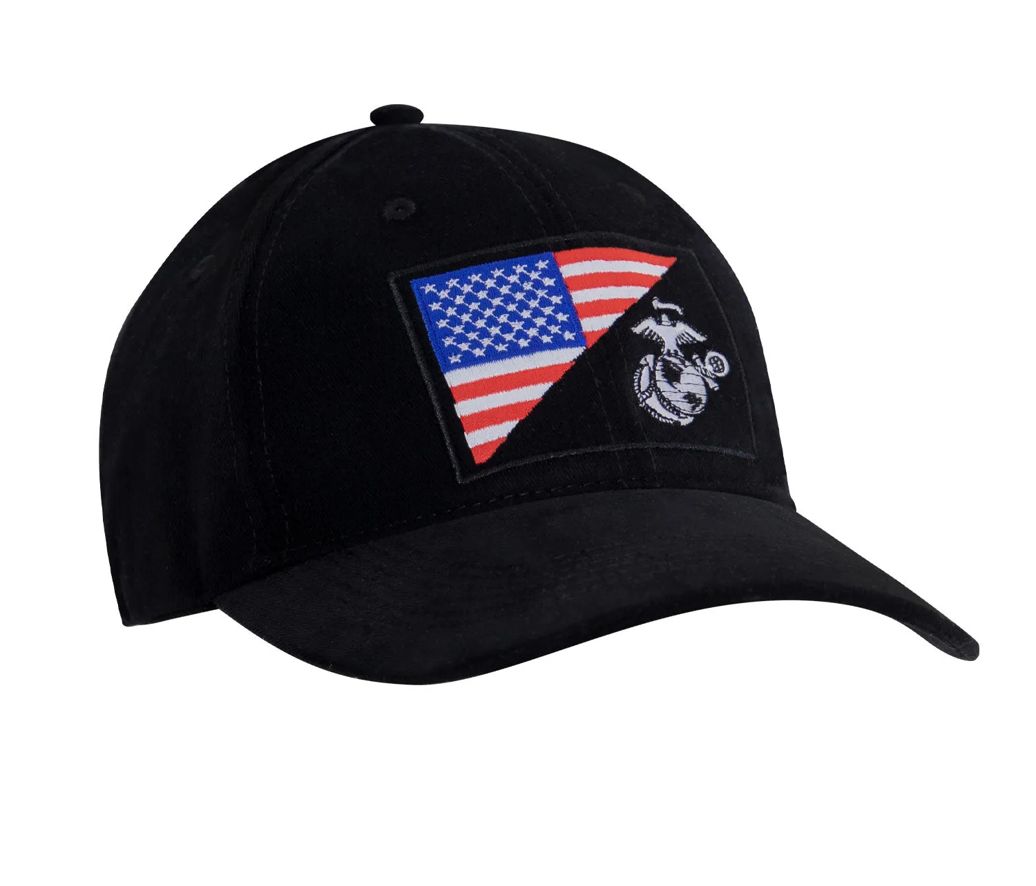 Cap, USMC Eagle, Globe and Anchor / US Flag Low Profile