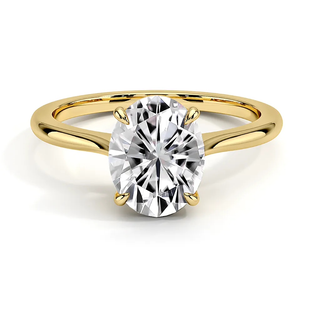 Classic Four-Prong Solitaire Oval Cut Engagement Ring