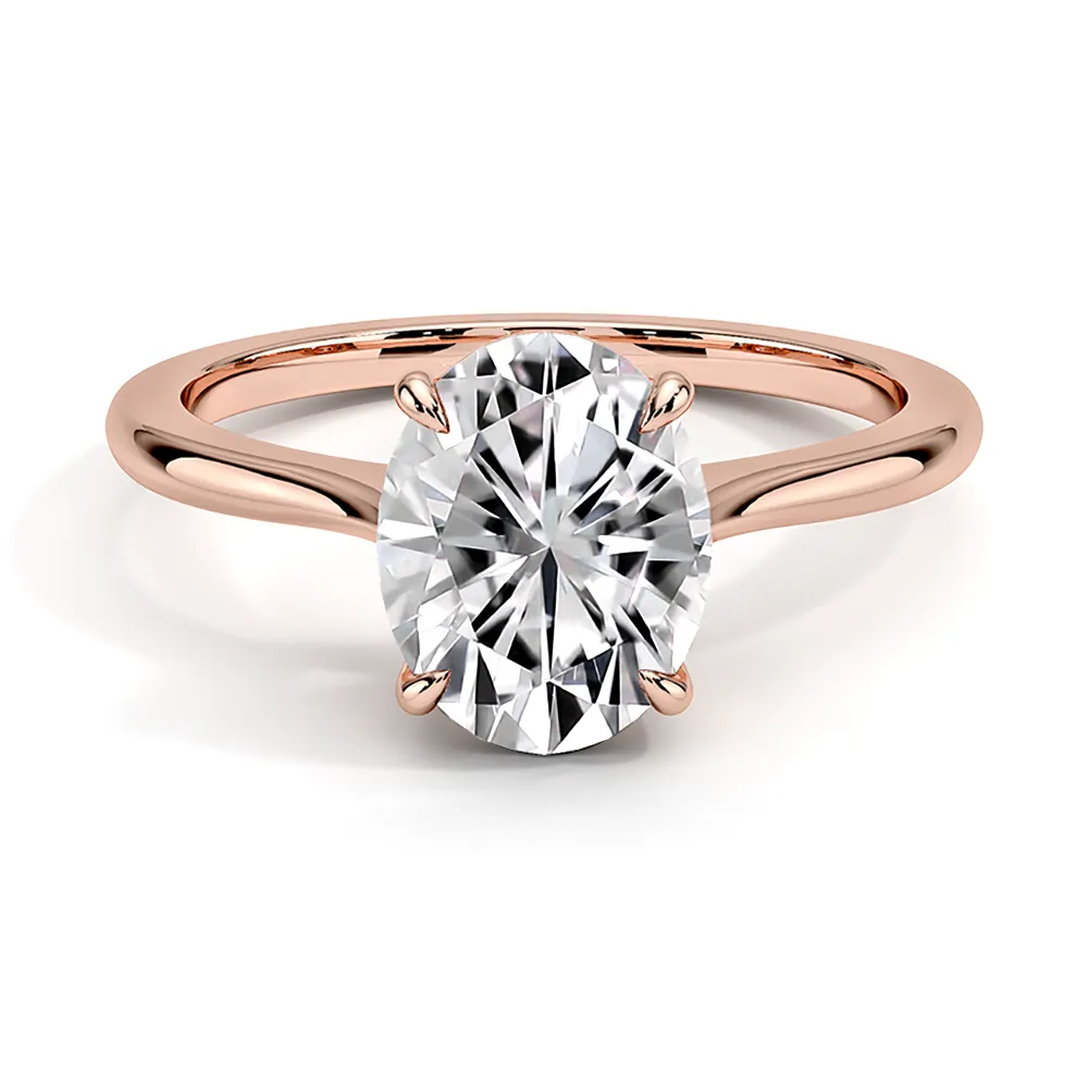 Classic Four-Prong Solitaire Oval Cut Engagement Ring