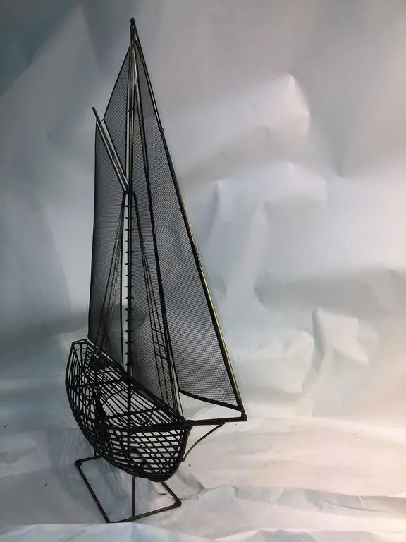 Curtis Jere Brutalist Sailboat Sculpture