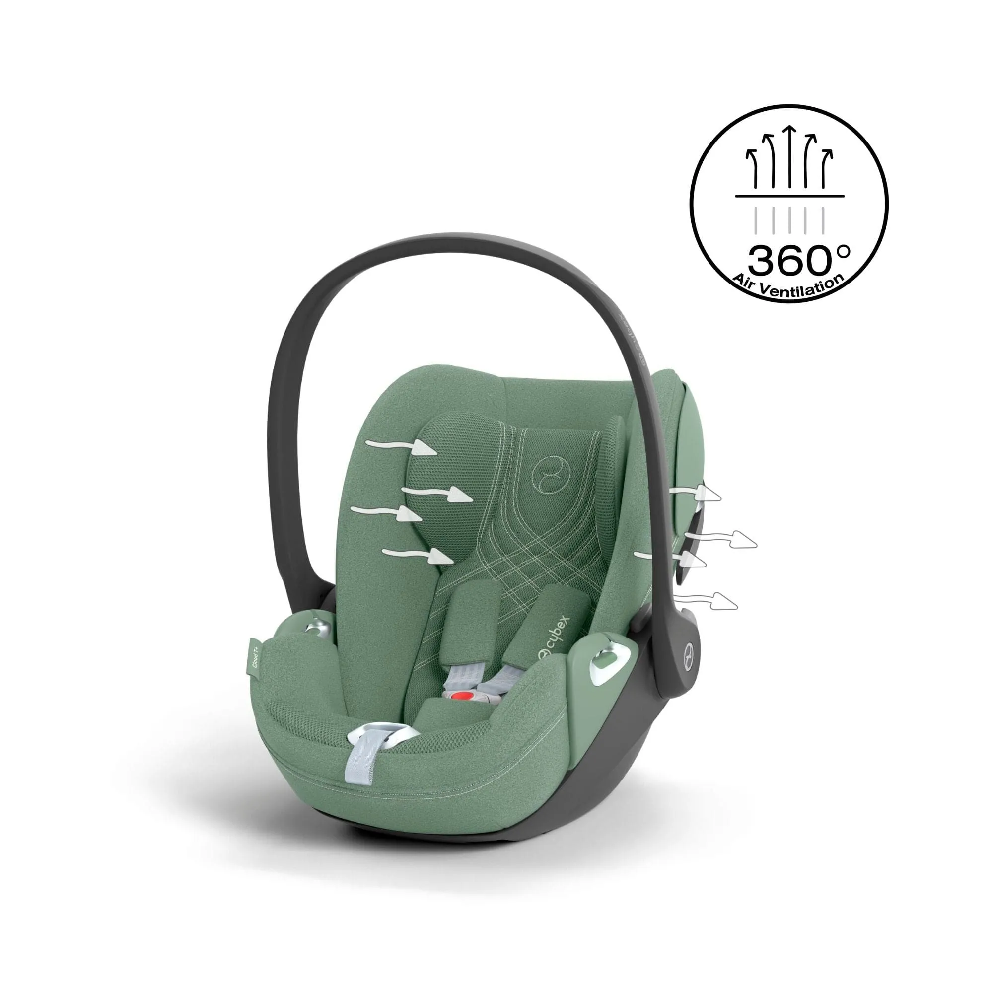 Cybex Cloud T i-Size PLUS Rotating Baby Car Seat - Leaf Green