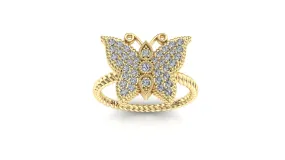 Diamond Butterfly Ring NIJ014