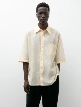 Embroidered Logo SS Shirt Yellow Stripe