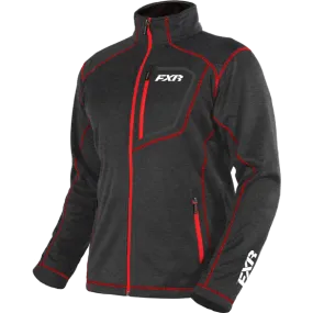 FXR Elevation Tech Zip Fleece Charcoal/Red