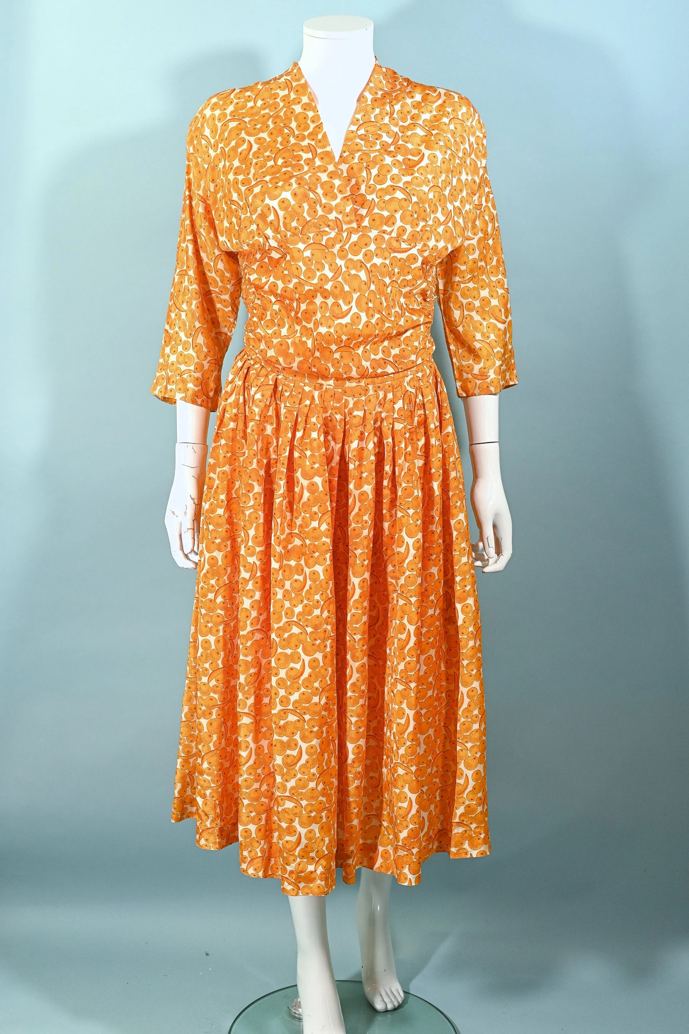 Jonathan Logan 50s Novelty Fruit Print Dress S