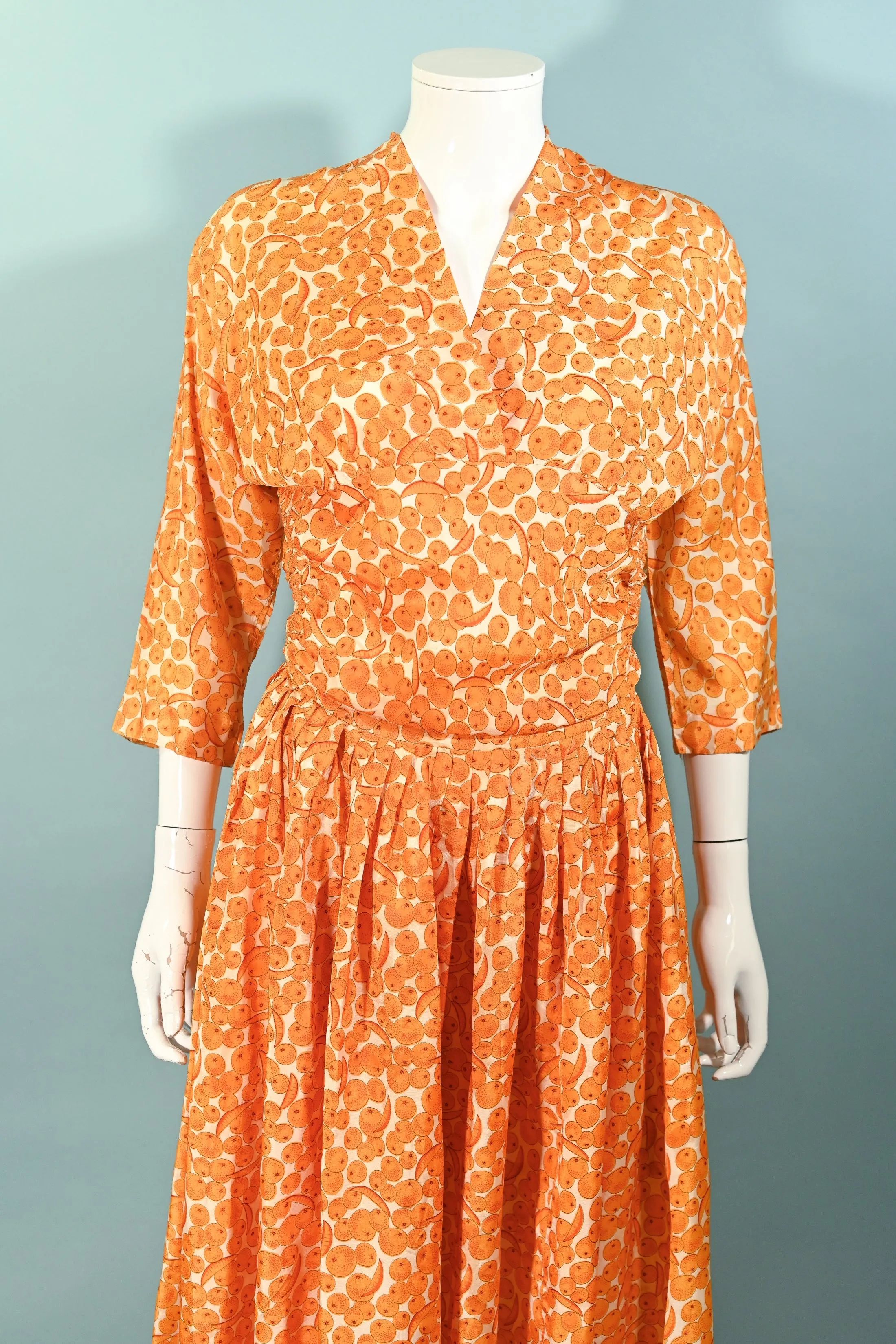 Jonathan Logan 50s Novelty Fruit Print Dress S