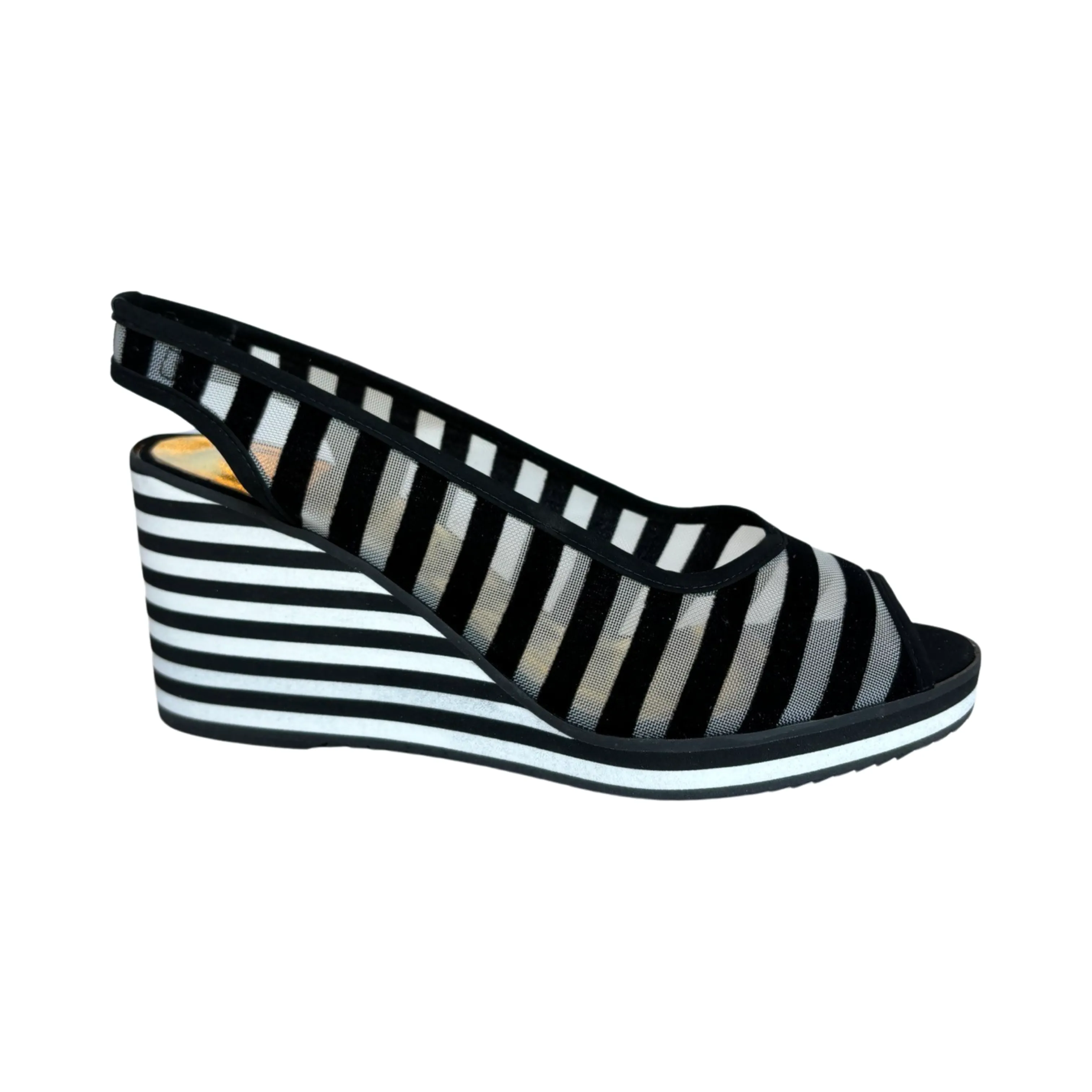 Konc B/W Stripe Wedge