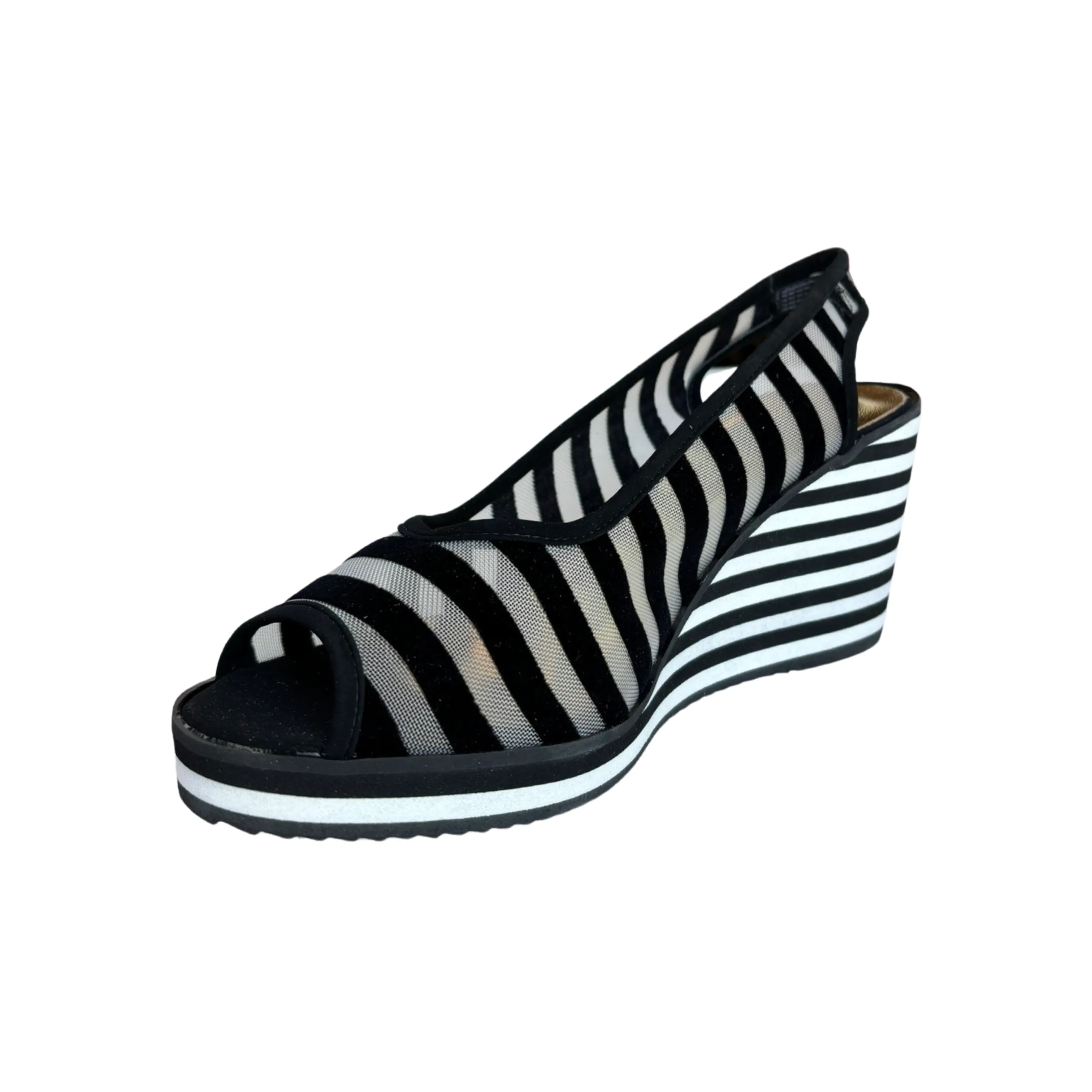 Konc B/W Stripe Wedge