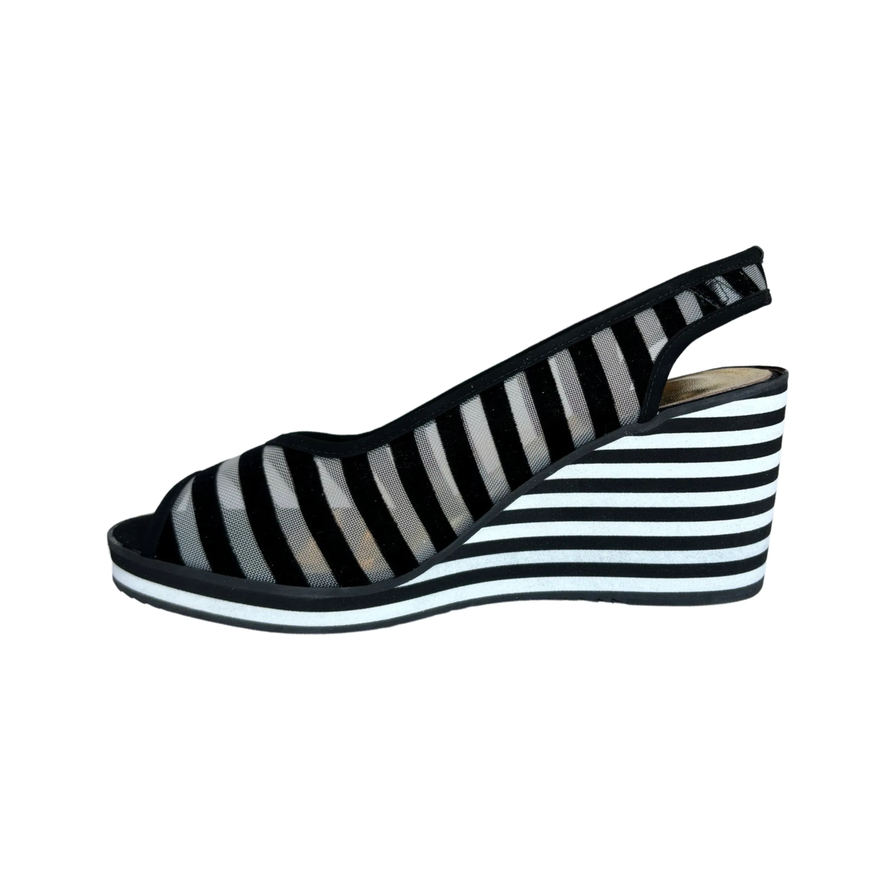 Konc B/W Stripe Wedge