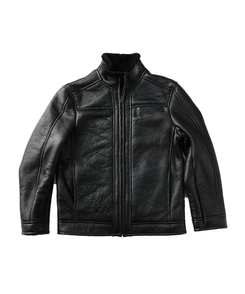 Men's Nappa Biker Bomber Sheepskin Jacket