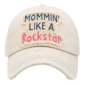 Mommin Like A Rockstar Message Vintage Baseball Cap