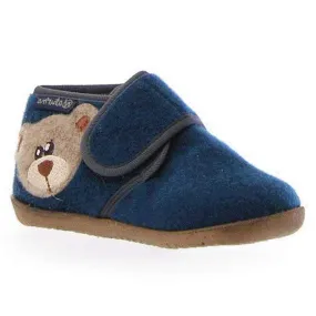 Naturino Toddler's (Sizes 20-27) Carillon Navy Wool Teddy Slipper