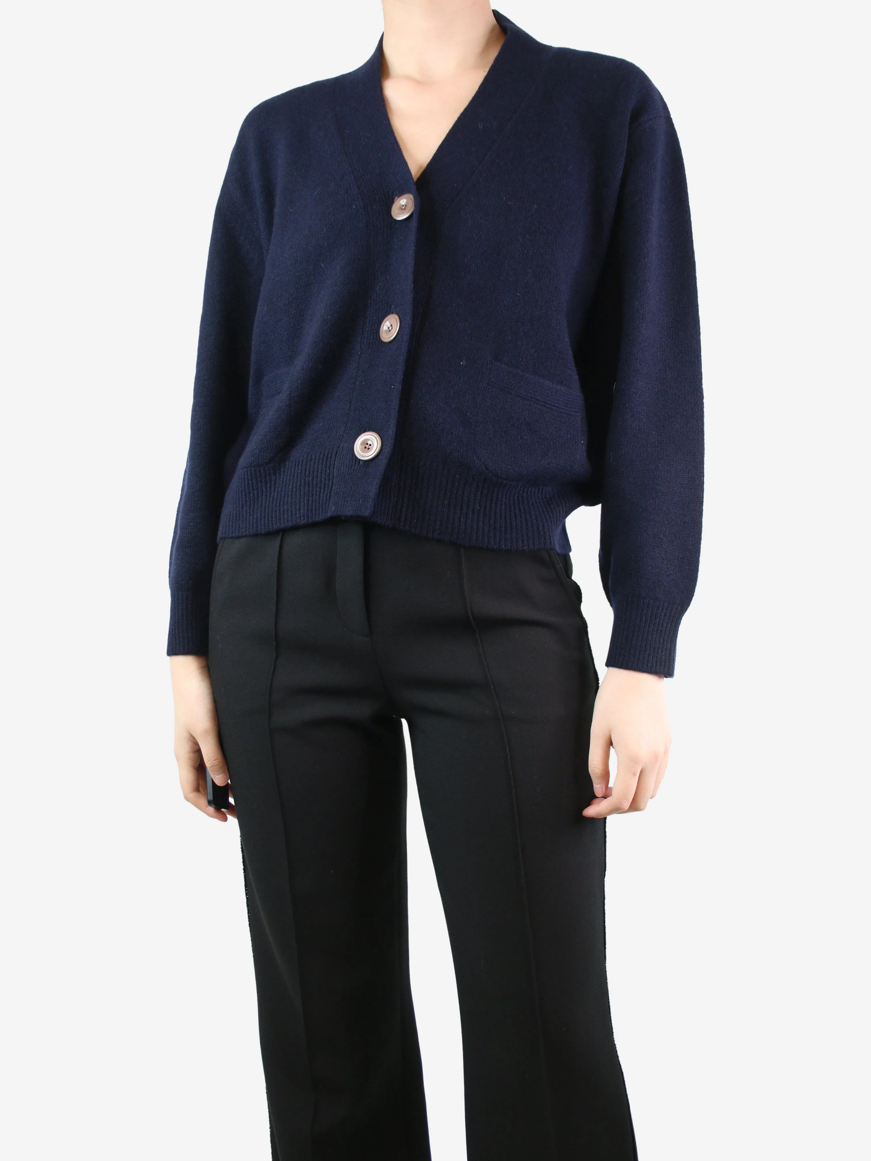 Navy blue pocket cardigan - size M/L