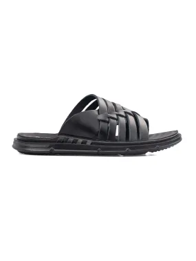 Nico Sandal - Black Leather