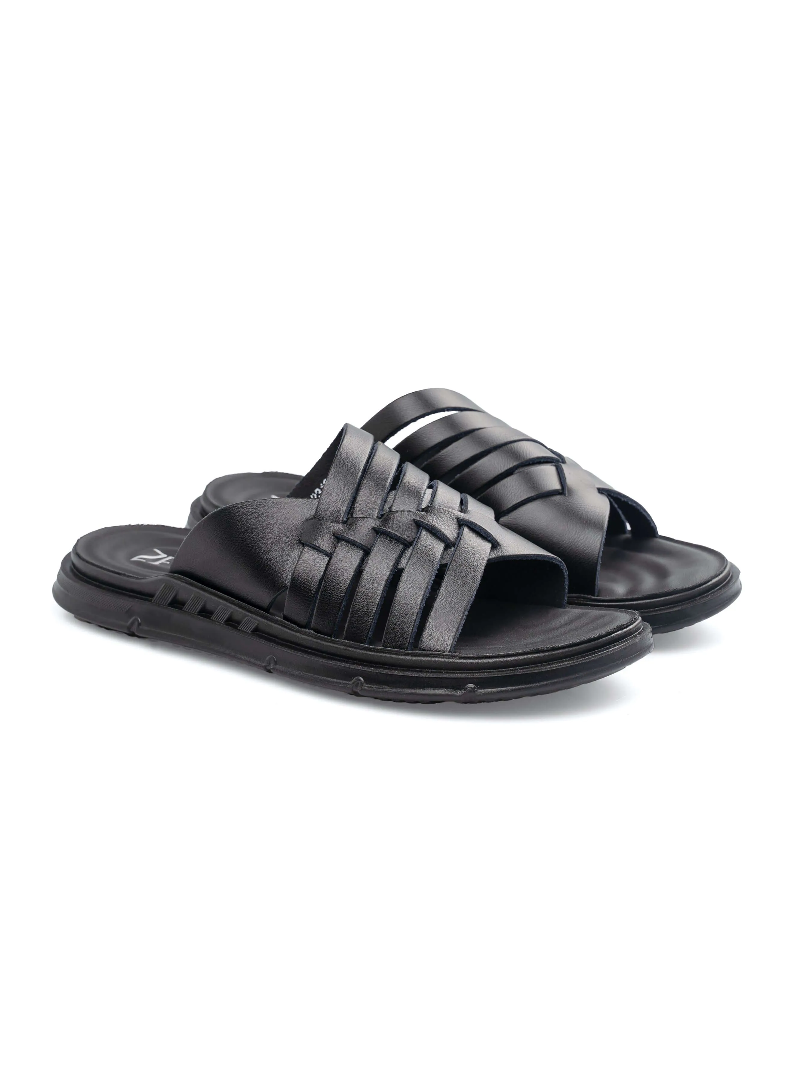 Nico Sandal - Black Leather