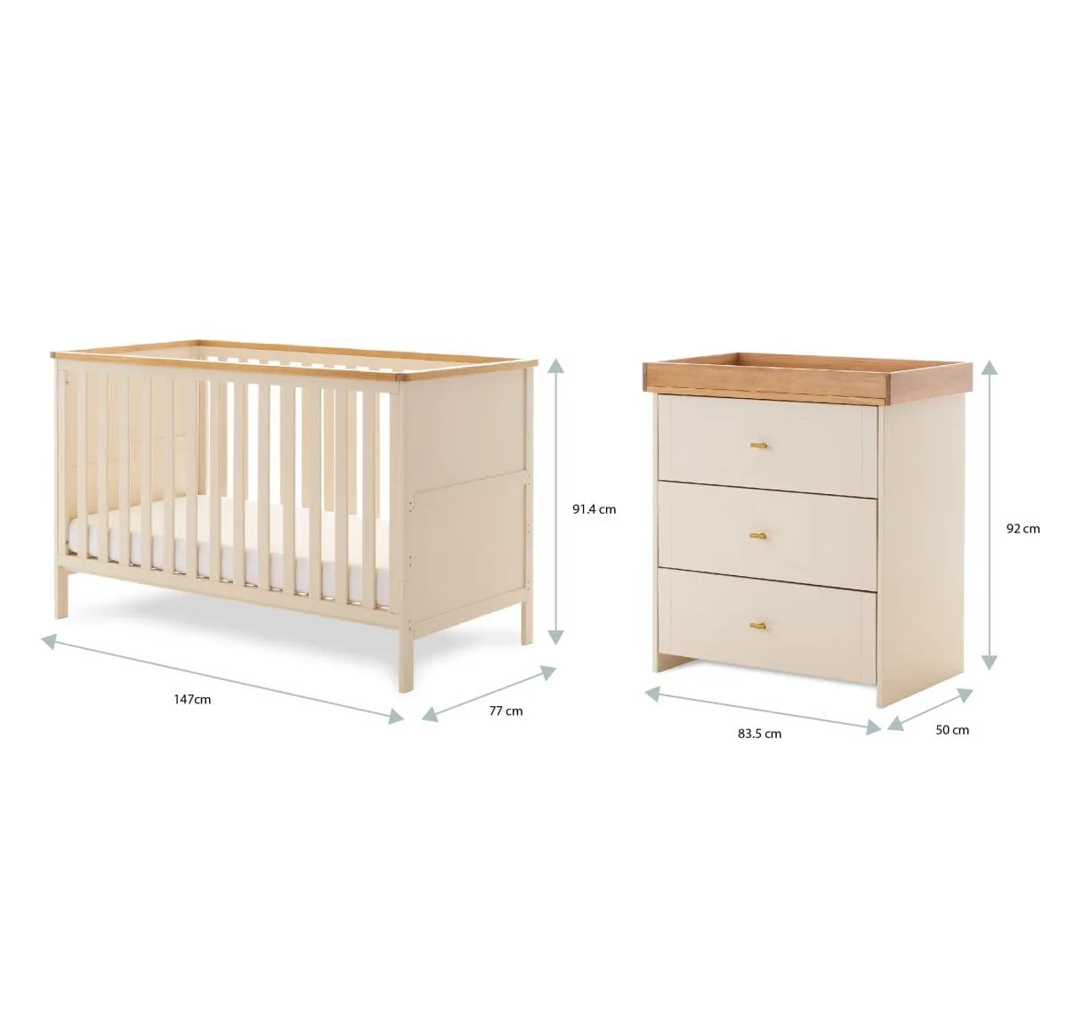 OBaby Evie 2 Piece Room Set - Cashmere