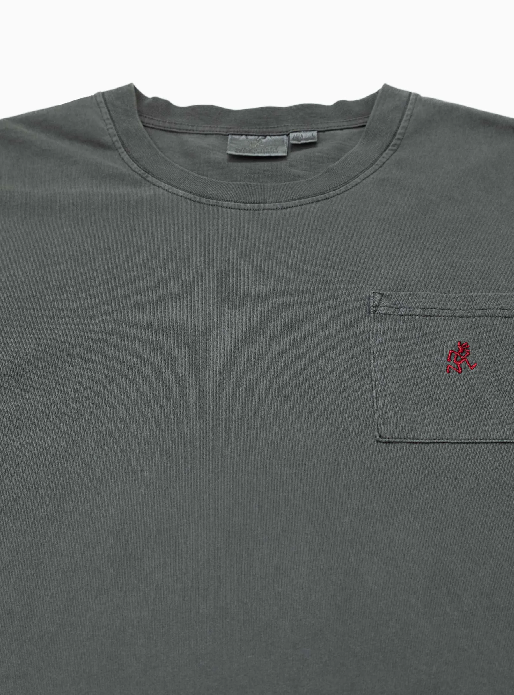 One Point Pigment Dyed T-shirt Grey