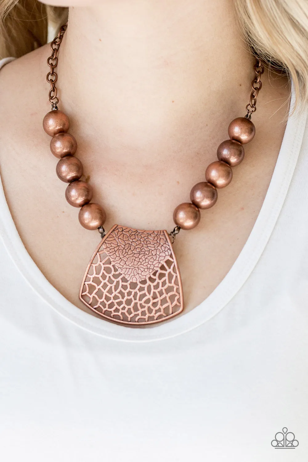 Paparazzi Large and In Charge Copper Necklace