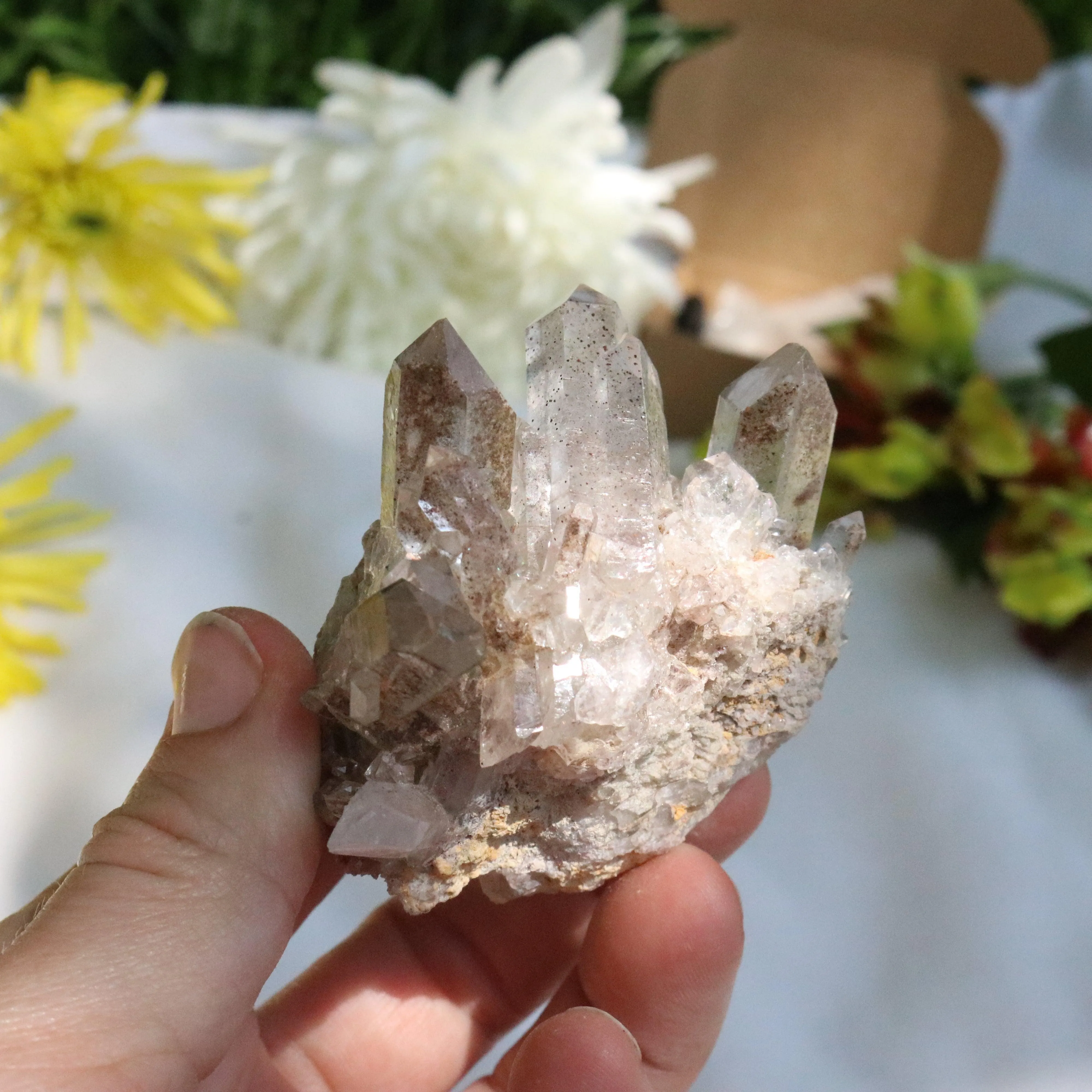 Quartz Cluster from Brazil ~ Gemmy and Earthy Vibes