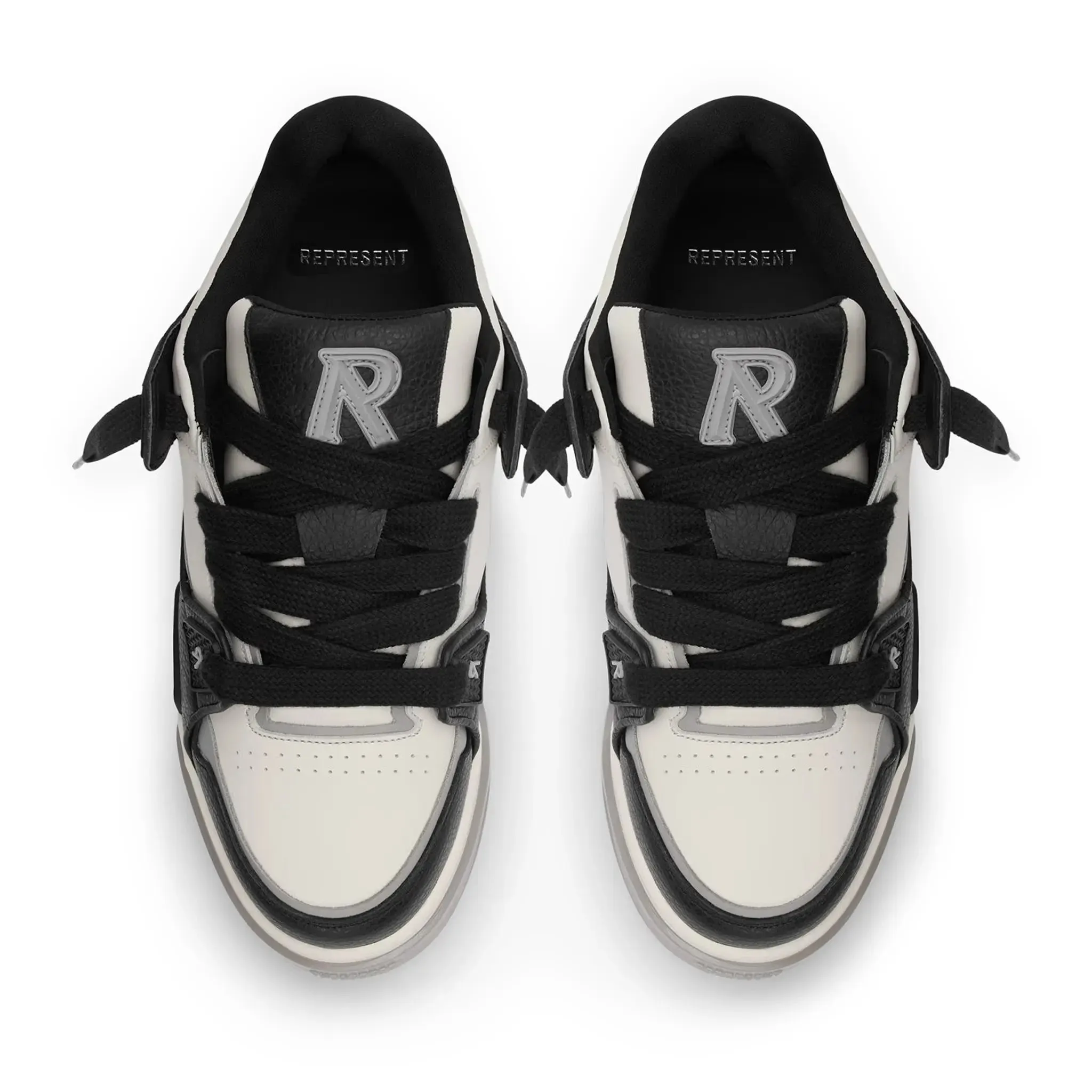 Represent Studio Black Vintage White Sneakers