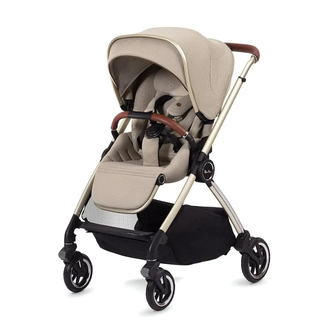 Silver Cross Dune with Compact Folding Carrycot and Cloud T Travel Pack - Stone