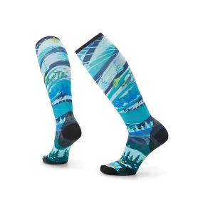 Smartwool Women's Ski Skicaton Over the Calf Print Sock - Zero Cushion