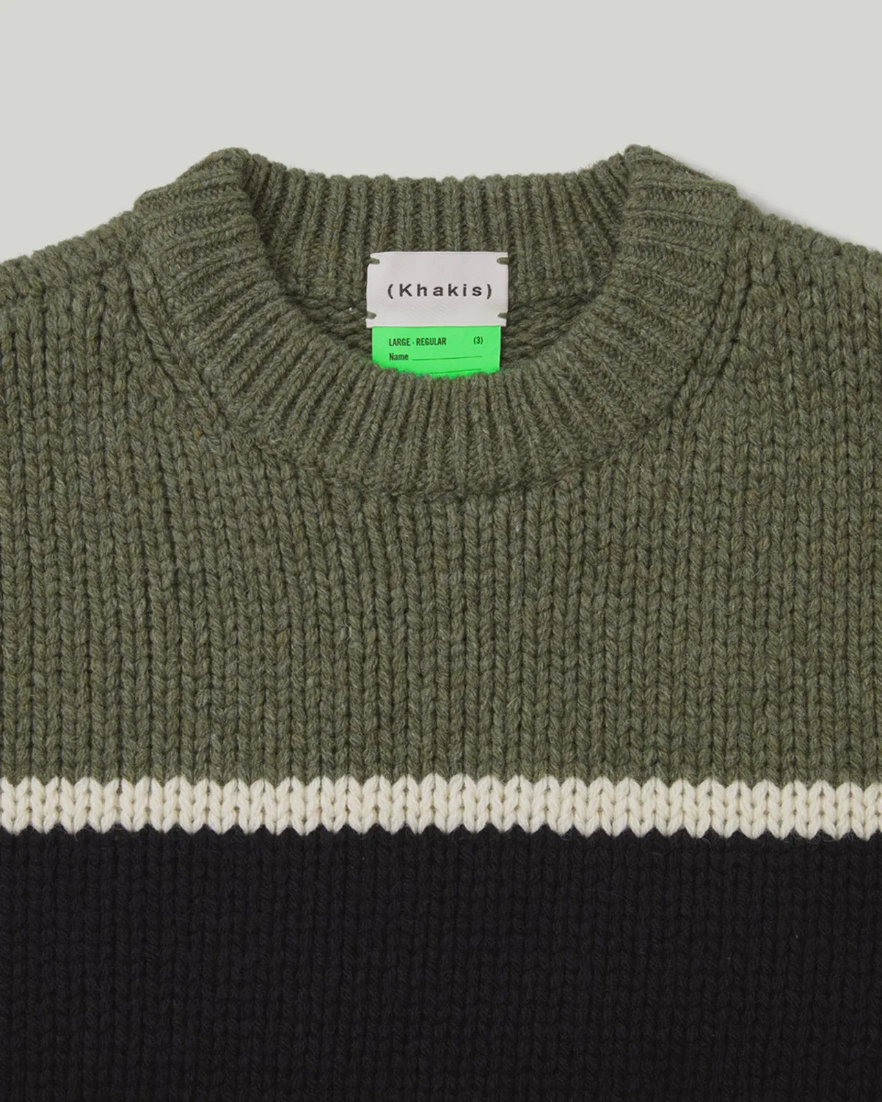 Stripe Big Sweater Green