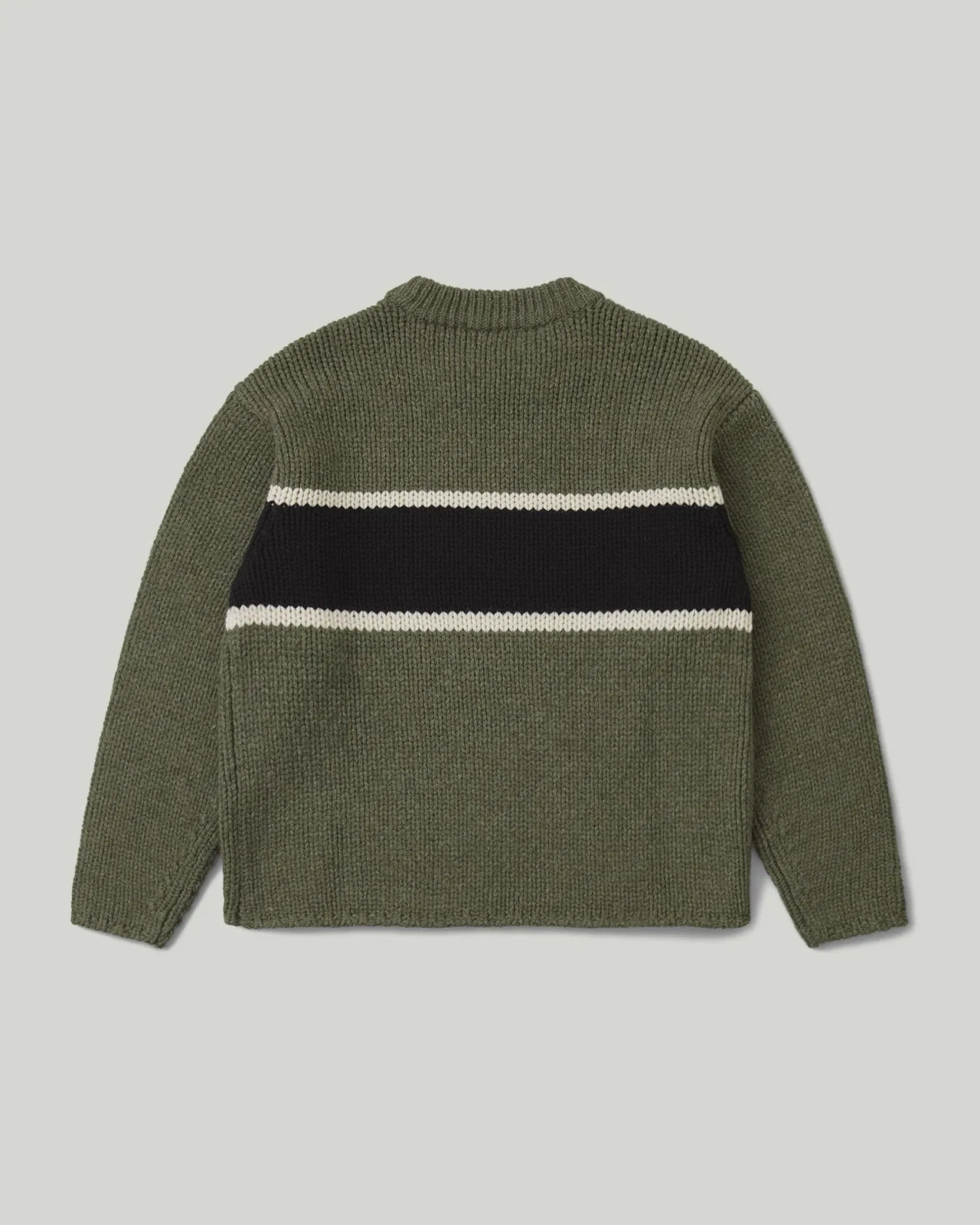 Stripe Big Sweater Green