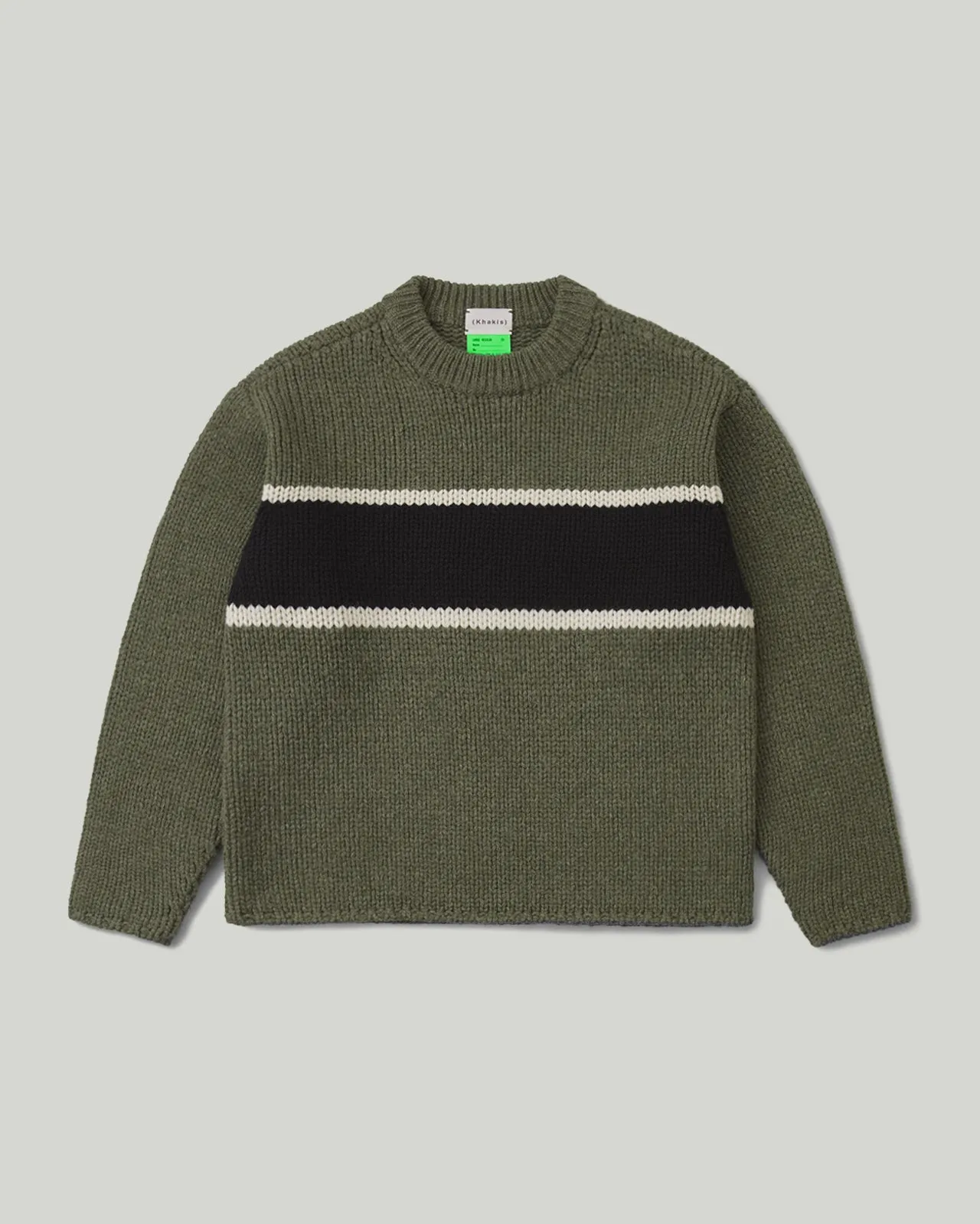 Stripe Big Sweater Green