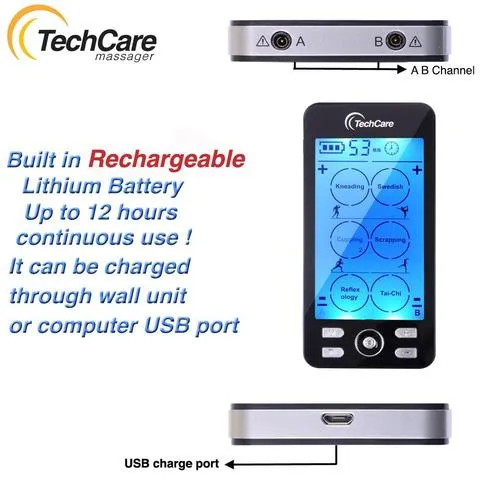 TECHCARE PLUS 24 MODES TENS UNIT   HARD TRAVEL CASE