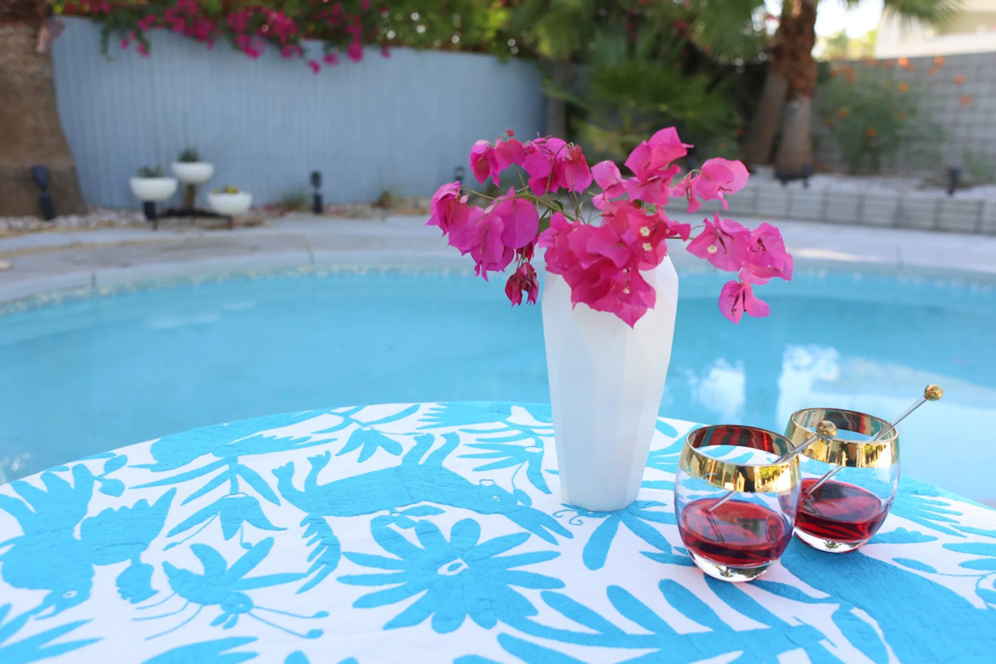 TURQUOISE OTOMI TAPESTRY / TABLECLOTH