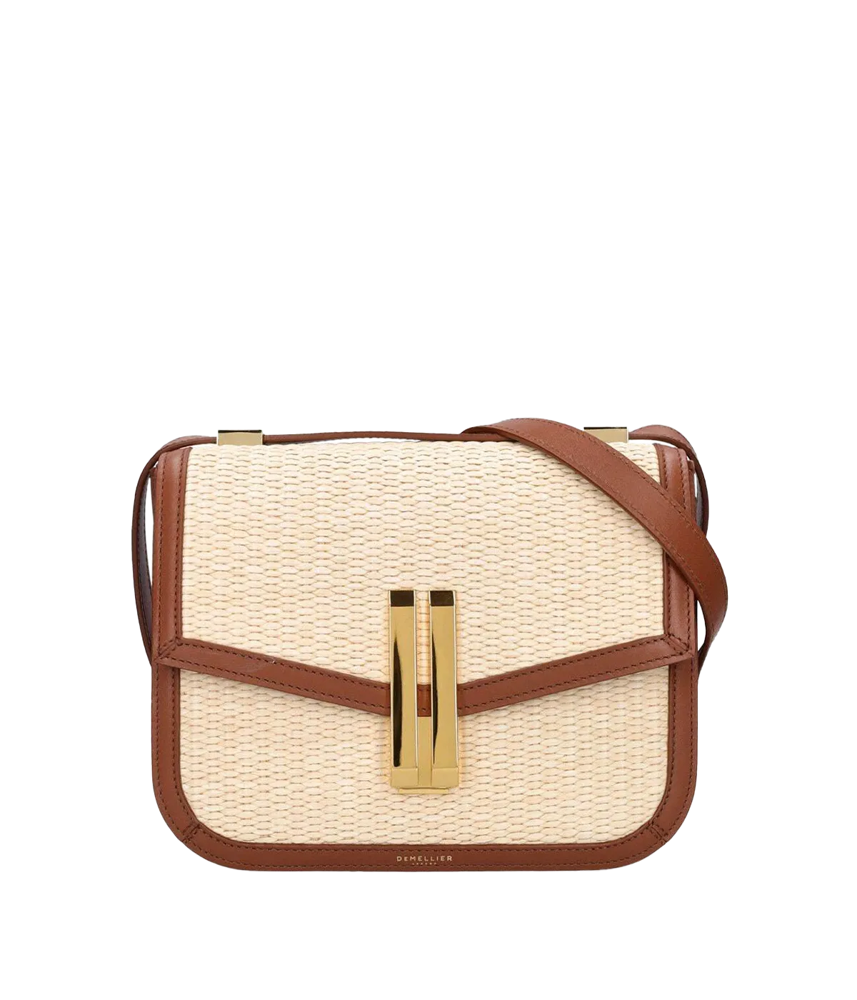 Vancouver Bag in Natural Raffia & Tan Smooth