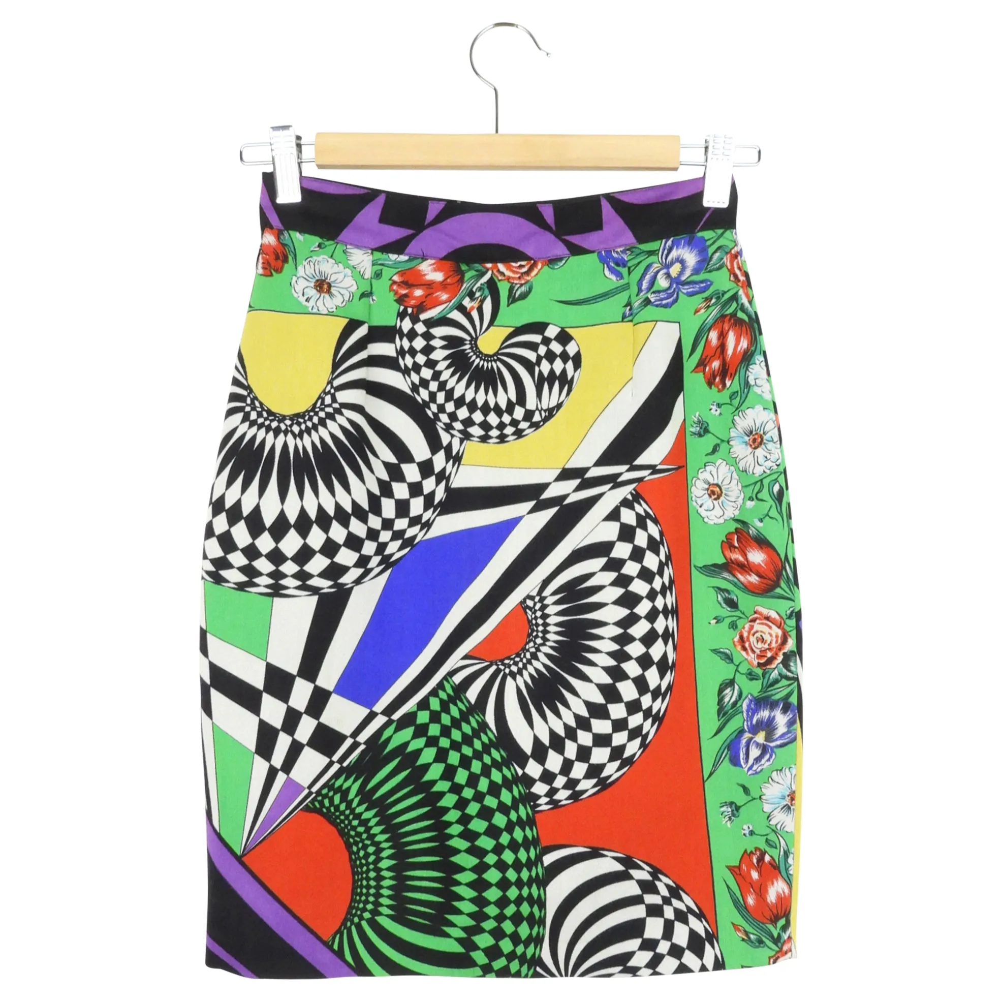 Versus Gianni Versace Multicolor Printed Pencil Skirt - 26 / 40