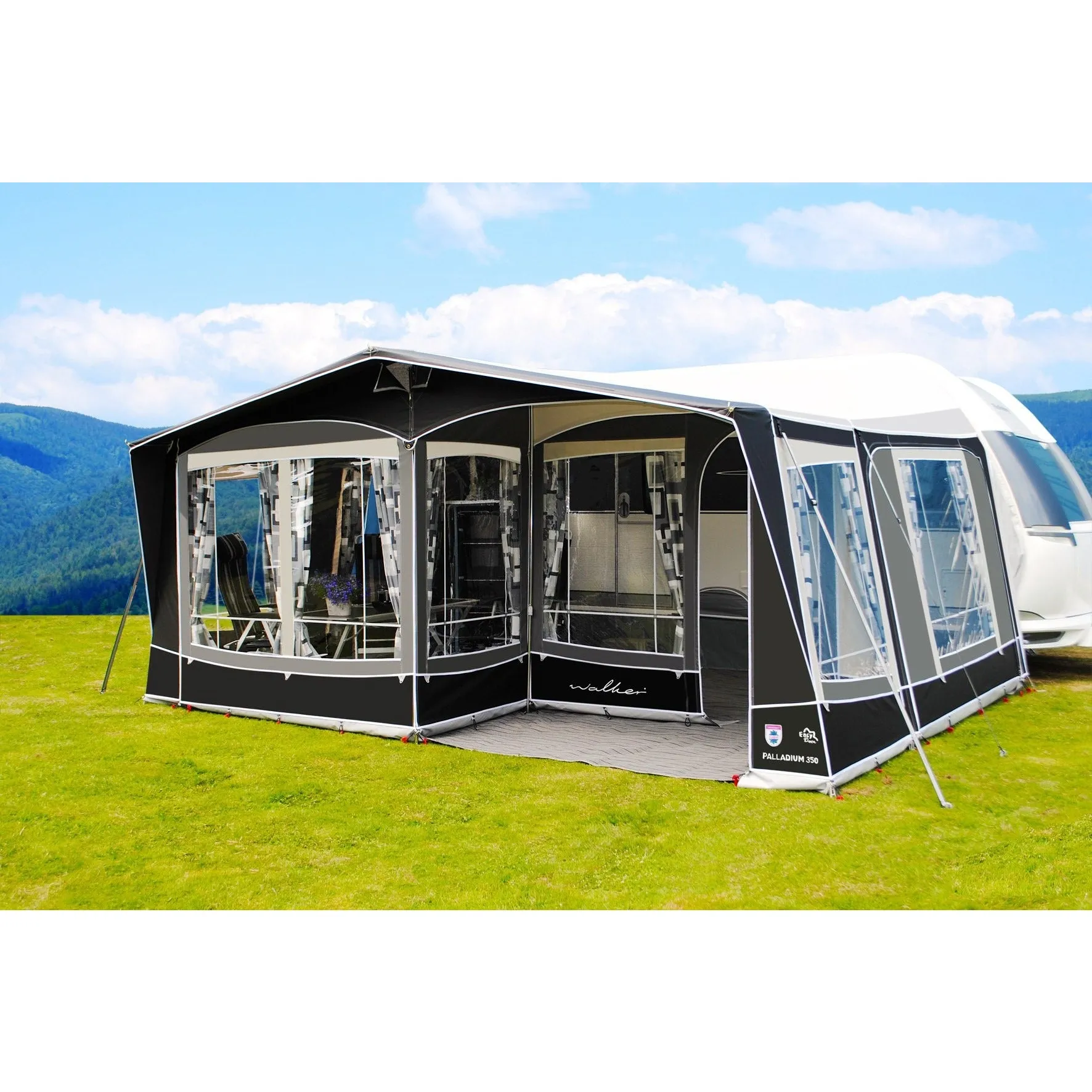 Walker Palladium 350 Full Caravan Awning Traditional (2024)   Straps